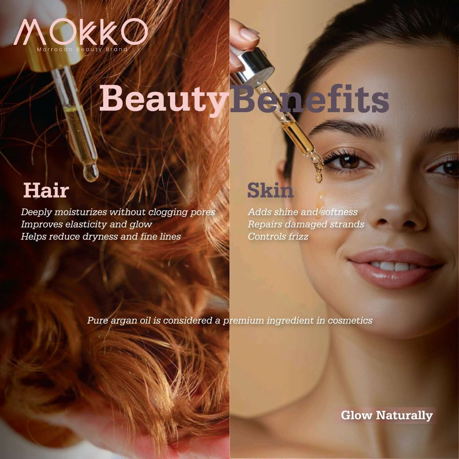 Argan hair oil and argan face oil oil treatment by Mokko