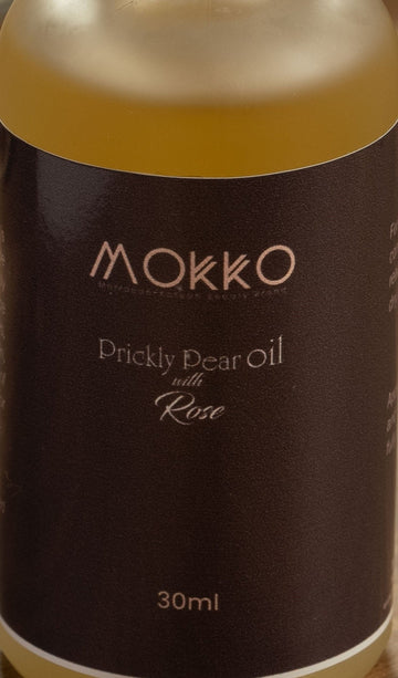 Prickly Pear Oil bottle with natural glow