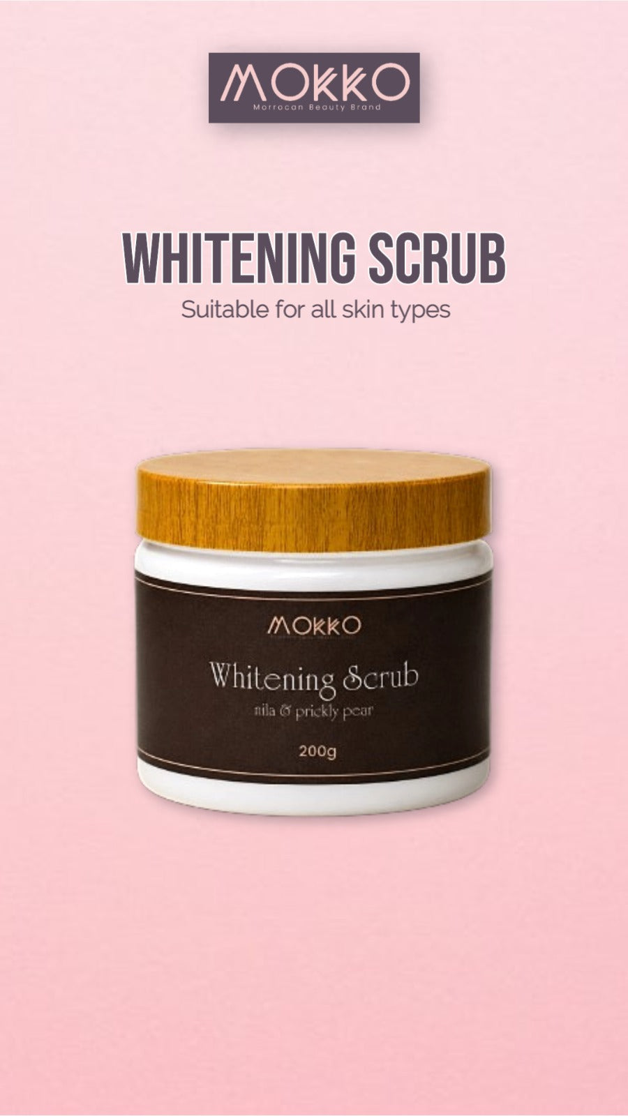 Mokko Whitening Nila Scrub helps exfoliate dead skin cells