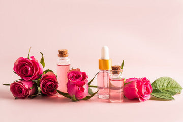 Natural rose water face cleanser bottle By Mokko
